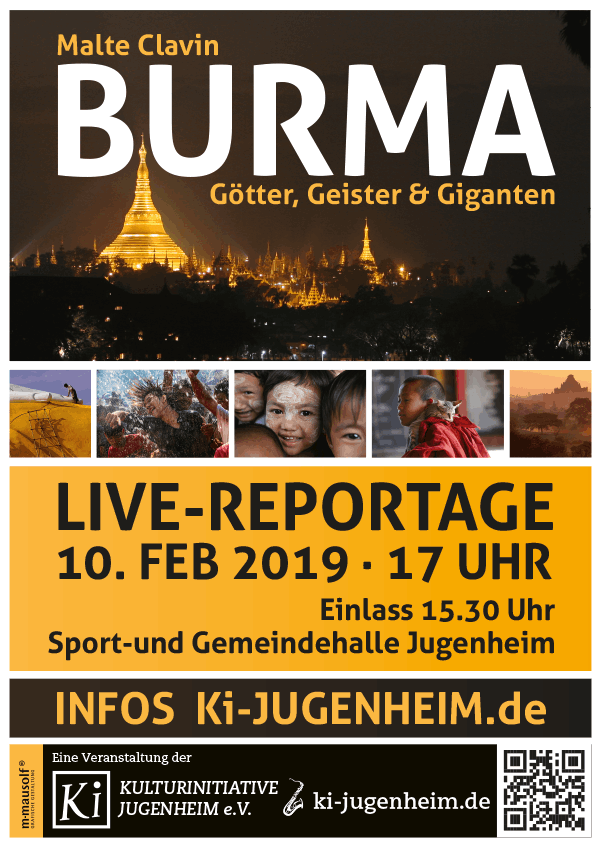Live-Reportage Burma Plakat für Ki Jugenheim